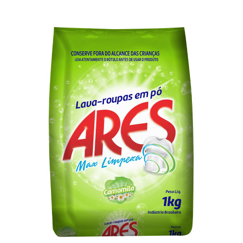 LAVA ROUPAS EM PÓ ARES 1 KILO CAMOMILA - CX COM 10 UN