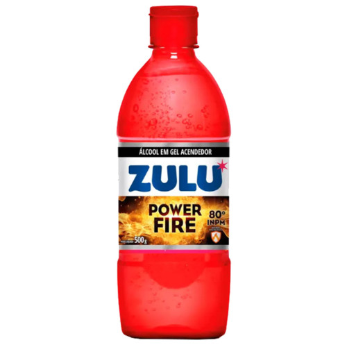 ÁLCOOL EM GEL ACENDEDOR ZULU 80ºINPM 500GR - CX COM 12 UN