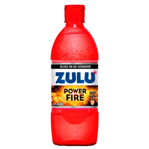 ÁLCOOL EM GEL ACENDEDOR ZULU 80ºINPM 420GR - CX COM 12 UN