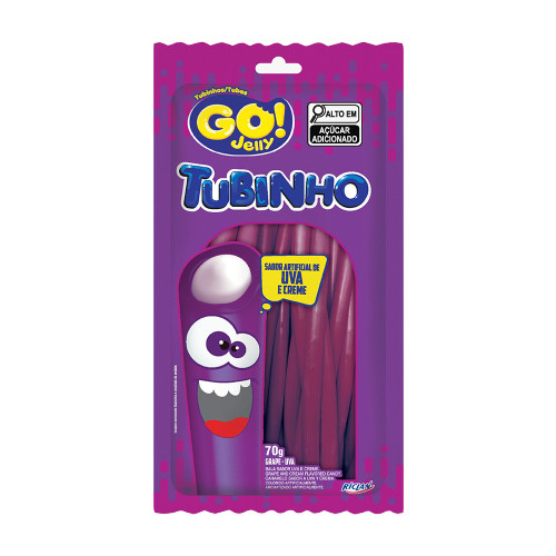 TUBES TUBINHO GO JELLY 70GR UVA - CX COM 12 UN