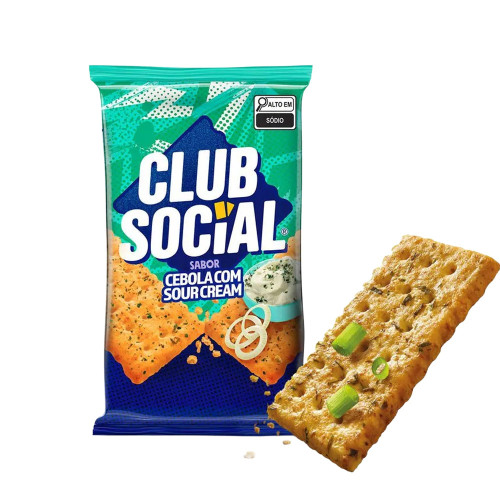 BISCOITO CLUB SOCIAL 141GR CEBOLA COM SOUR CREAM - CX COM 44 UN
