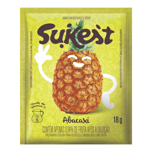 REFRESCO EM PÓ SUKEST 18GR ABACAXI - DP COM 15 UN
