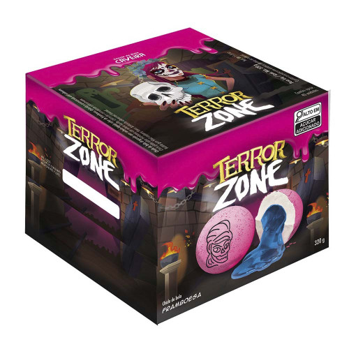 CHICLE SUKEST TERROR ZONE 320GR CAVEIRA FRAMBOESA - DP COM 40 UN