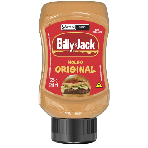 MOLHO BILLY & JACK ORIGINAL KISABOR 365GR - CX COM 12 UN