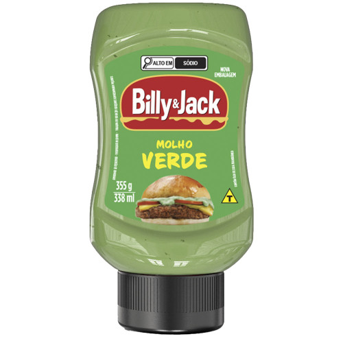 MOLHO VERDE BILLY & JACK KISABOR 355GR - CX COM 12 UN