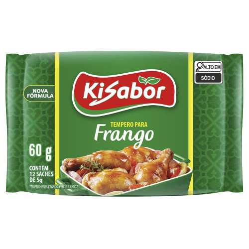 TEMPERO KISABOR 5X12GR FRANGO - CX COM 30 UN