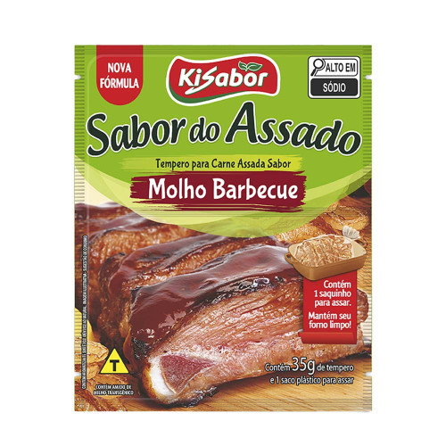 TEMPERO SABOR DO ASSADO KISABOR 35GR BARBECUE - CX COM 15 UN