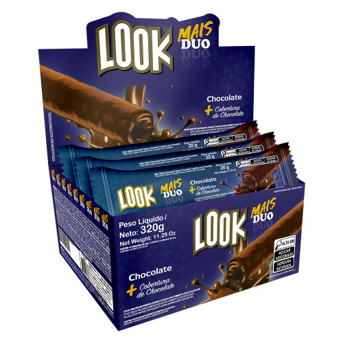 CHOCOLATE LOOK MAIS DUO ITAMARATY 20GR CHOCOLATE - DP COM 16 UN