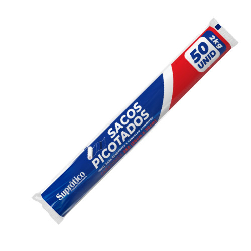 SACO PICOTADO SUPRÁTICO C/50UN 2 KILOS  20X30CM - CX COM 25 UN