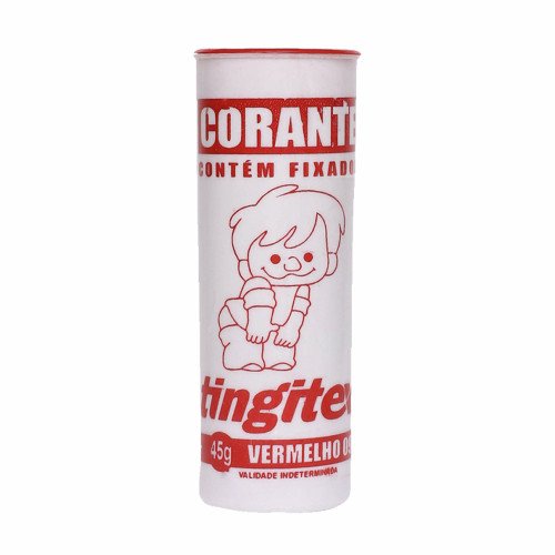 CORANTE PARA ROUPA TINGITEX 45GR VERMELHO - PC COM 6 UN