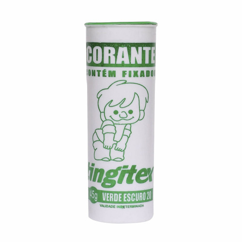 CORANTE PARA ROUPA TINGITEX 45GR VERDE ESCURO - PC COM 6 UN