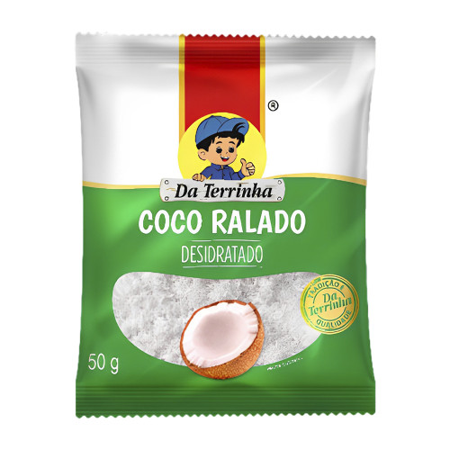 COCO RALADO DA TERRINHA 50GR DESIDRATADO - CX COM 50 UN