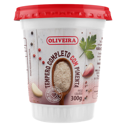TEMPERO COMPLETO OLIVEIRA 300GR TRADICIONAL COM PIMENTA - CX COM 24 UN