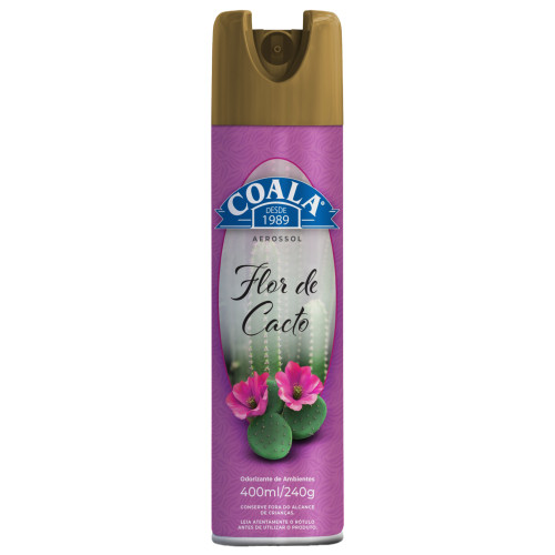 ODORIZANTE DE AMBIENTE AEROSOL COALA 400ML  FLOR DE CACTO - CX COM 6 UN