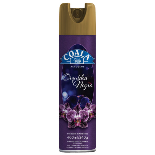 ODORIZANTE DE AMBIENTE AEROSOL COALA 400ML  ORQUÍDEA NEGRA - CX COM 6 UN