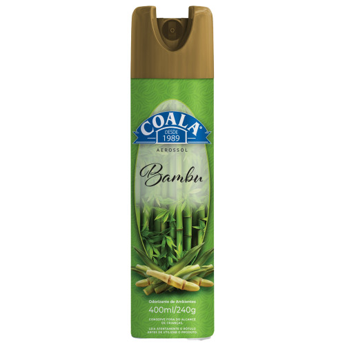 ODORIZANTE DE AMBIENTE AEROSOL COALA 400ML  BAMBU - CX COM 6 UN