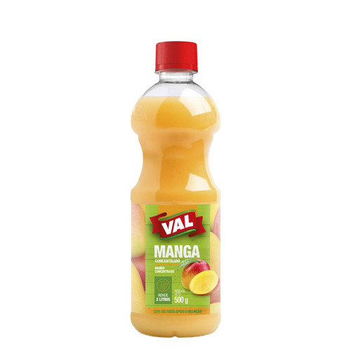 SUCO CONCENTRADO VAL 500ML MANGA - CX COM 12 UN