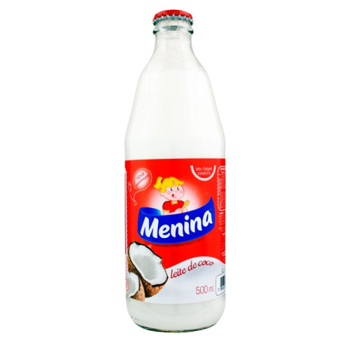 LEITE DE COCO MENINA 500ML  VIDRO - CX COM 12 UN