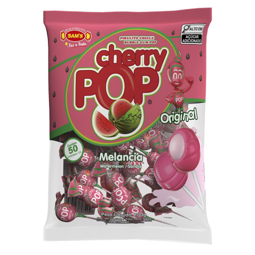 PIRULITO CHERRY POP SAM'S 14GR ORIGINAL MELANCIA - PC COM 50 UN