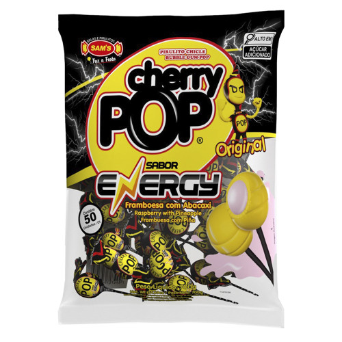 PIRULITO CHERRY POP SAM'S 14GR ORIGINAL ENERGY - PC COM 50 UN