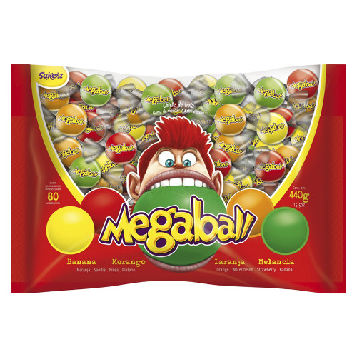 CHICLE MEGABALL SUKEST 440GR SORTIDOS - PC COM 80 UN