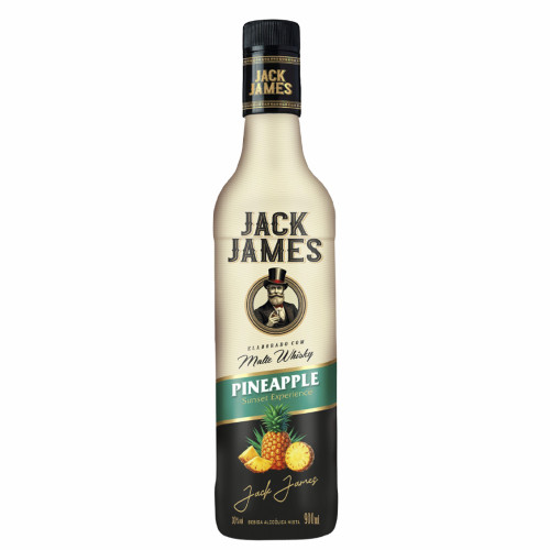 WHISKY MALTE JACK JAMES 900ML PINEAPPLE - CX COM 6 UN