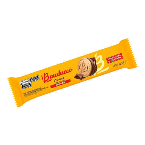 BISCOITO RECHEADO BAUDUCCO 108GR CHOCOLATE - CX COM 48 UN