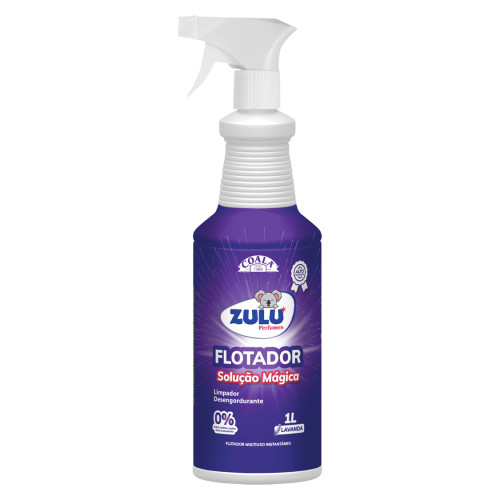 FLOTADOR LIMPADOR DESENGORDURANTE ZULU 1 LITRO LAVANDA - CX COM 12 UN