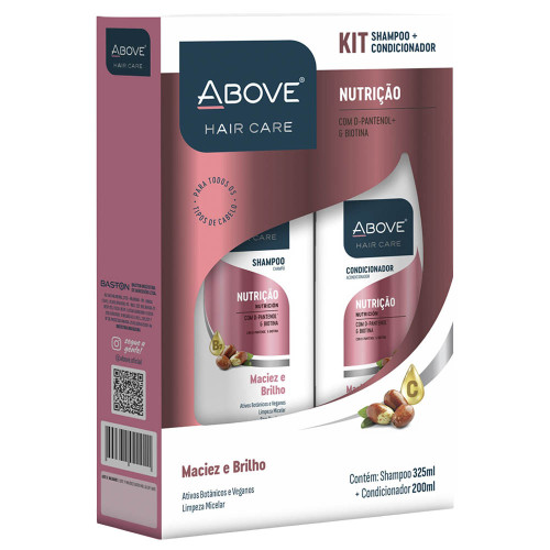 KIT ABOVE SHAMPOO 325ML/CONDICIONADOR 200ML NUTRIÇÃO - UNIDADE
