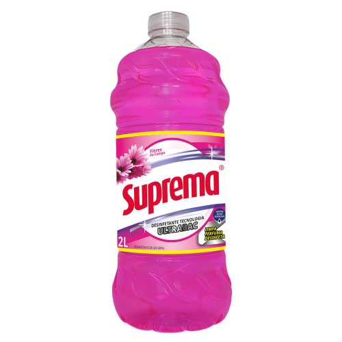DESINFETANTE SUPREMA 2 LITROS FLORES DO CAMPO - CX COM 6 UN
