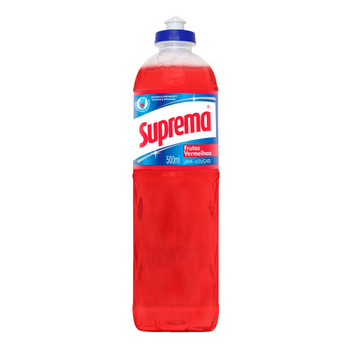 LAVA-LOUÇAS LÍQUIDO SUPREMA 500ML FRUTAS VERMELHAS - CX COM 24 UN