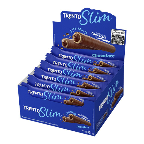 CHOCOLATE TRENTO PECCIN SLIM 20GR CHOCOLATE - DP COM 16 UN