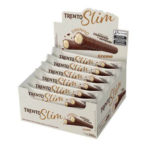 CHOCOLATE TRENTO PECCIN SLIM 20GR CREME - DP COM 16 UN