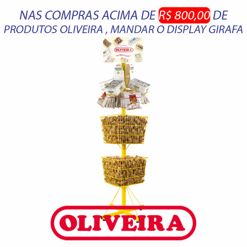 DISPLAY DE CHÃO GIRAFA OLIVEIRA - BONIFICAÇÃO