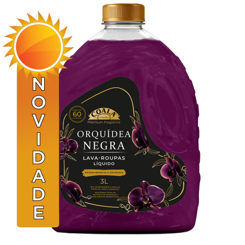LAVA-ROUPAS LÍQUIDO COALA LAUNDRY 3 LITROS ORQUÍDEA NEGRA - CX COM 4 UN