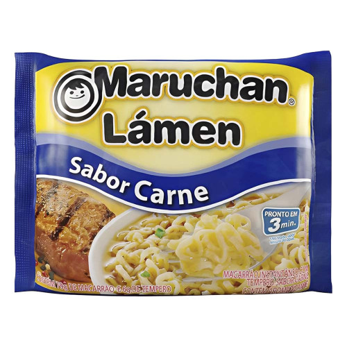 MACARRÃO INSTANTÂNEO MARUCHAN LÁMEN 85GR CARNE - CX COM 50 UN
