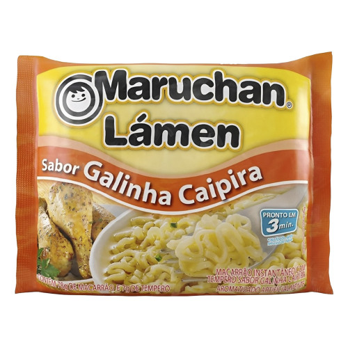 MACARRÃO INSTANTÂNEO MARUCHAN LÁMEN 85GR GALINHA CAIPIRA - CX COM 50 UN