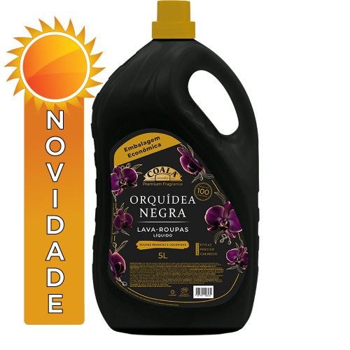 LAVA-ROUPAS LÍQUIDO COALA LAUNDRY 5 LITROS ORQUÍDEA NEGRA - CX COM 3 UN