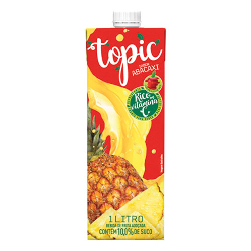SUCO TOPIC 1 LITRO ABACAXI - CX COM 12 UN