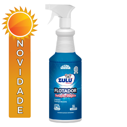 FLOTADOR LIMPADOR DESENGORDURANTE ZULU 1 LITRO CLÁSSICO - CX COM 12 UN