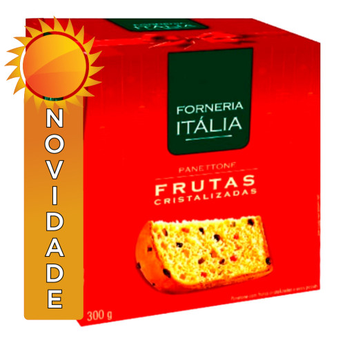 PANETTONE FORNERIA ITÁLIA 300GR FRUTAS CRISTALIZADAS - UNIDADE