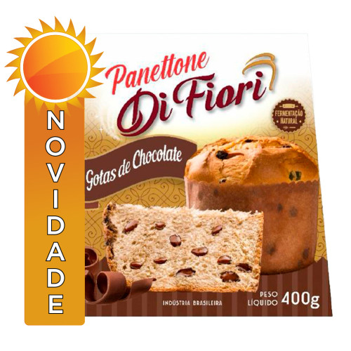 PANETTONE DI FIORI 400GR GOTAS DE CHOCOLATE - UNIDADE