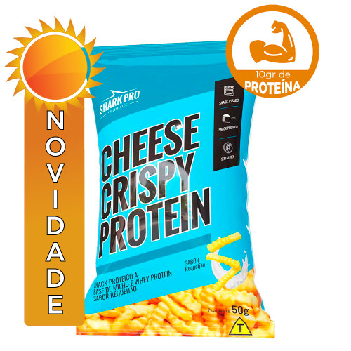 SALGADINHO CRISPY PROTEIN SHARK PRO 50GR REQUEIJÃO - CX COM 10 UN