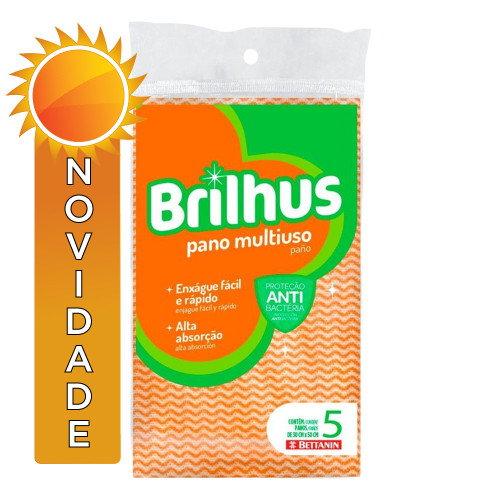 PANO MULTIUSO BRILHUS BETTANIN C/ 5UN LARANJA - UNIDADE
