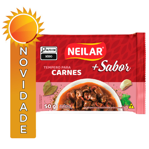 TEMPERO NEILAR MAIS SABOR 50GR CARNE - CX COM 36 UN
