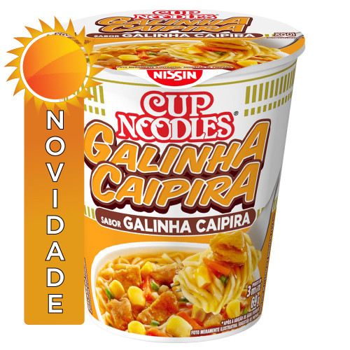 MACARRÃO INSTANTÂNEO NISSIN CUP NOODLES 69GR GALINHA CAIPIRA - CX COM 24 UN