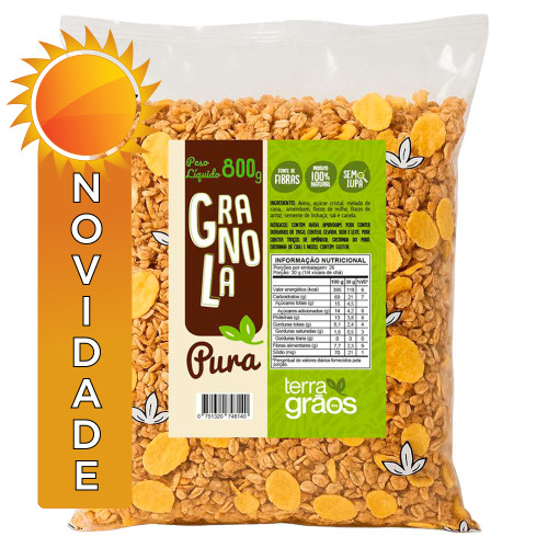 GRANOLA PURA TERRA GRÃOS 800GR TRADICIONAL - CX COM 12 UN
