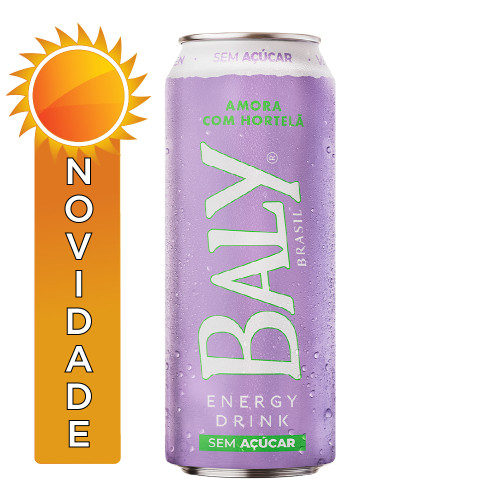 ENERGÉTICO BALY SEM AÇÚCAR 473ML AMORA COM HORTELÃ - FD COM 6 UN
