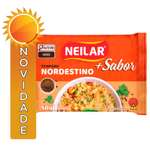 TEMPERO NEILAR MAIS SABOR 50GR NORDESTINO - CX COM 36 UN