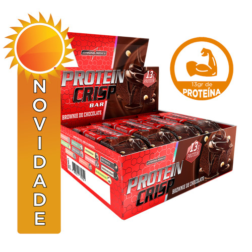 BARRA PROTEIN CRISP INTEGRALMEDICA 45GR BROWNIE DE CHOCOLATE - DP COM 12 UN